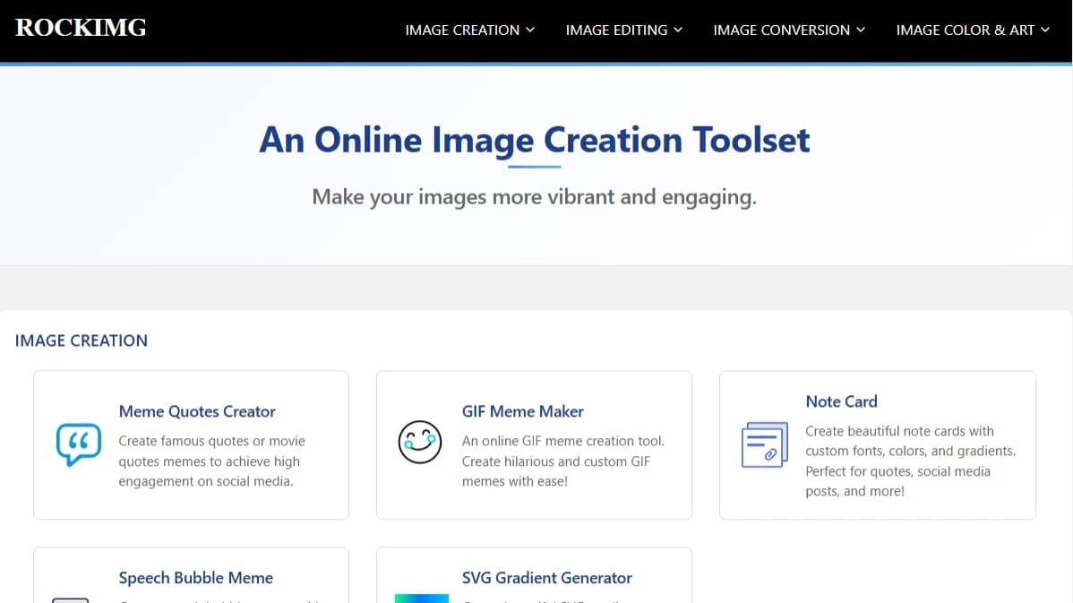 RockIMG website preview