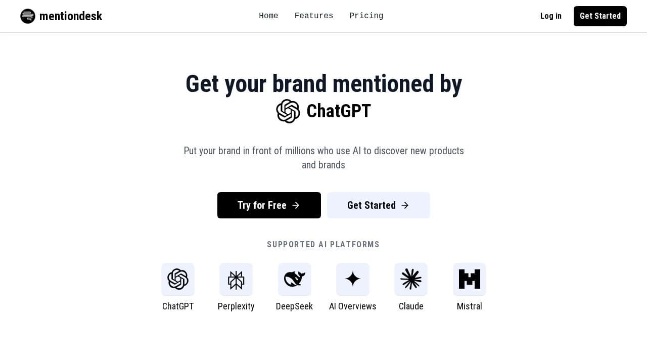 MentionDesk website preview