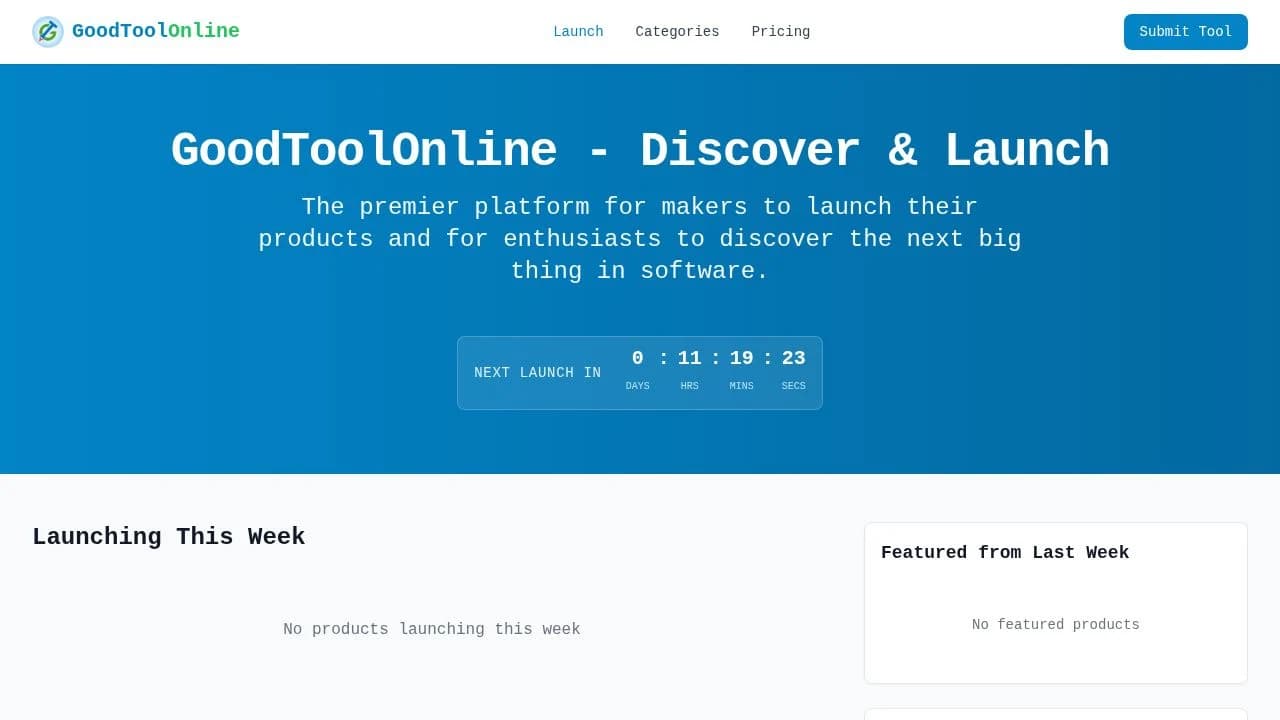 GoodToolOnline website preview