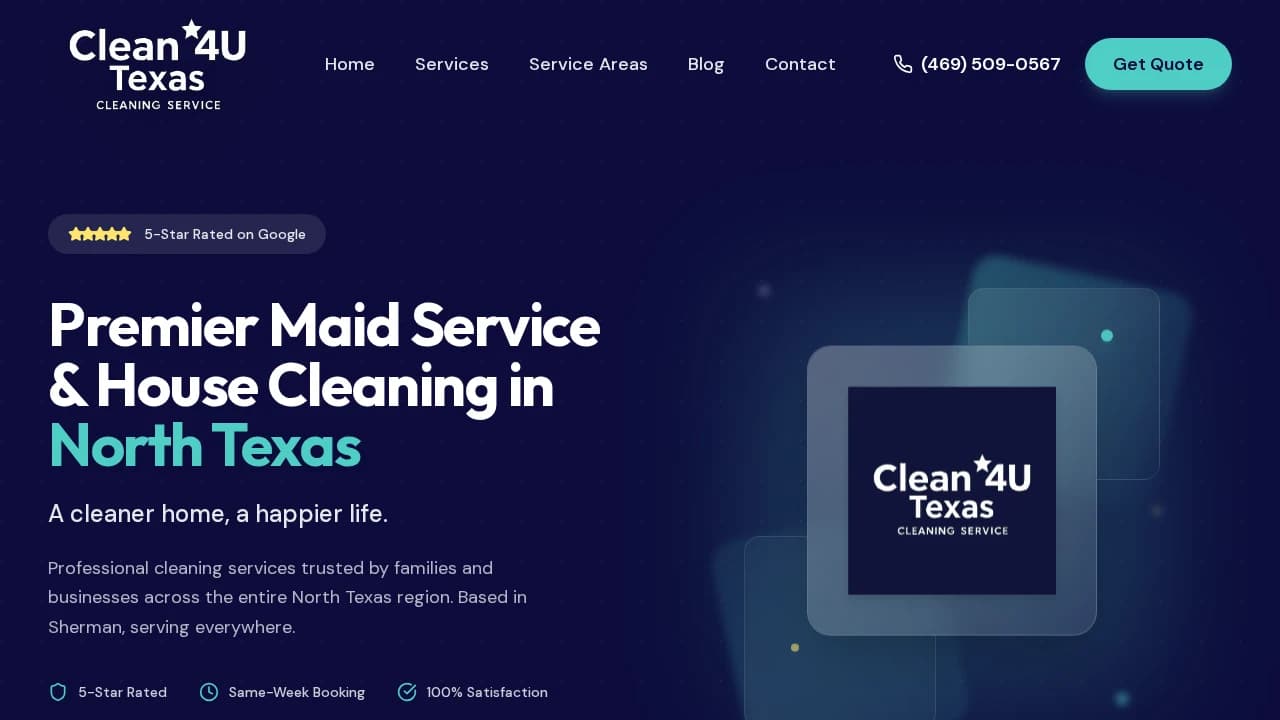 Clean4U Texas website preview