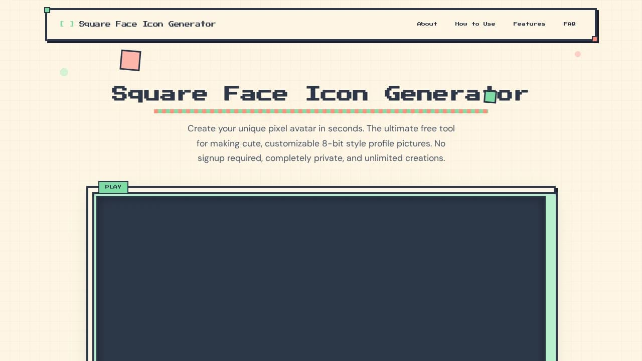 Square Face Icon Generator preview