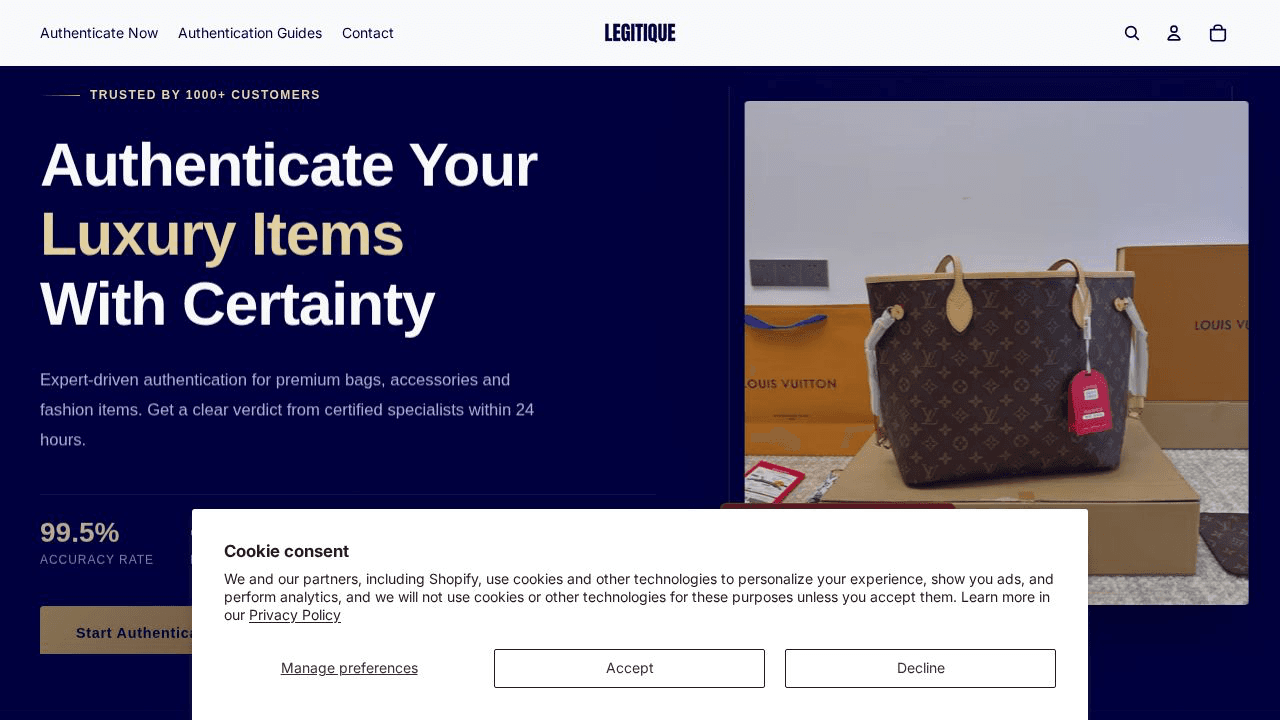 Legitique website preview