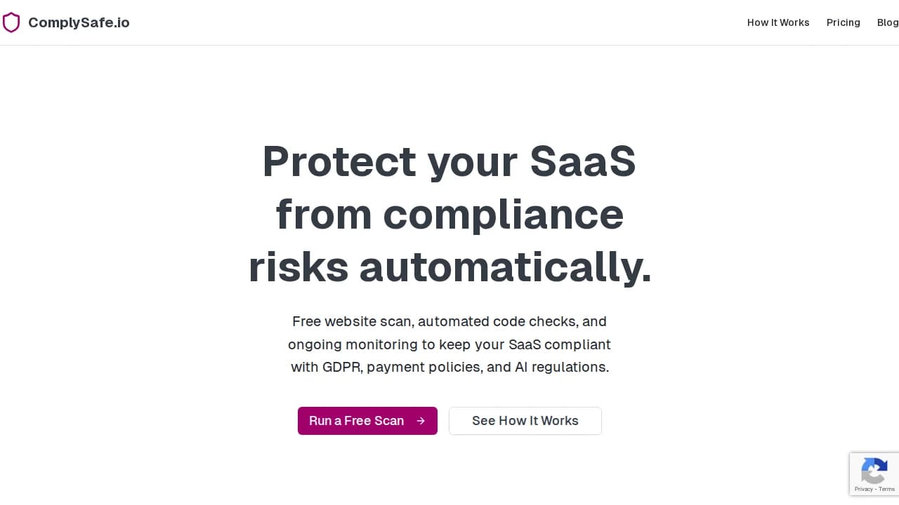 ComplySafe.io website preview