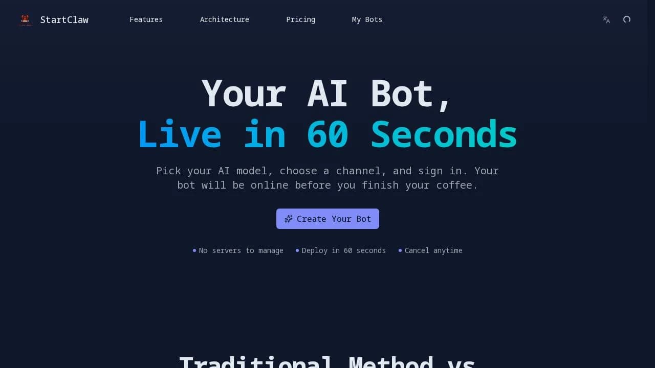 1click deploy website preview