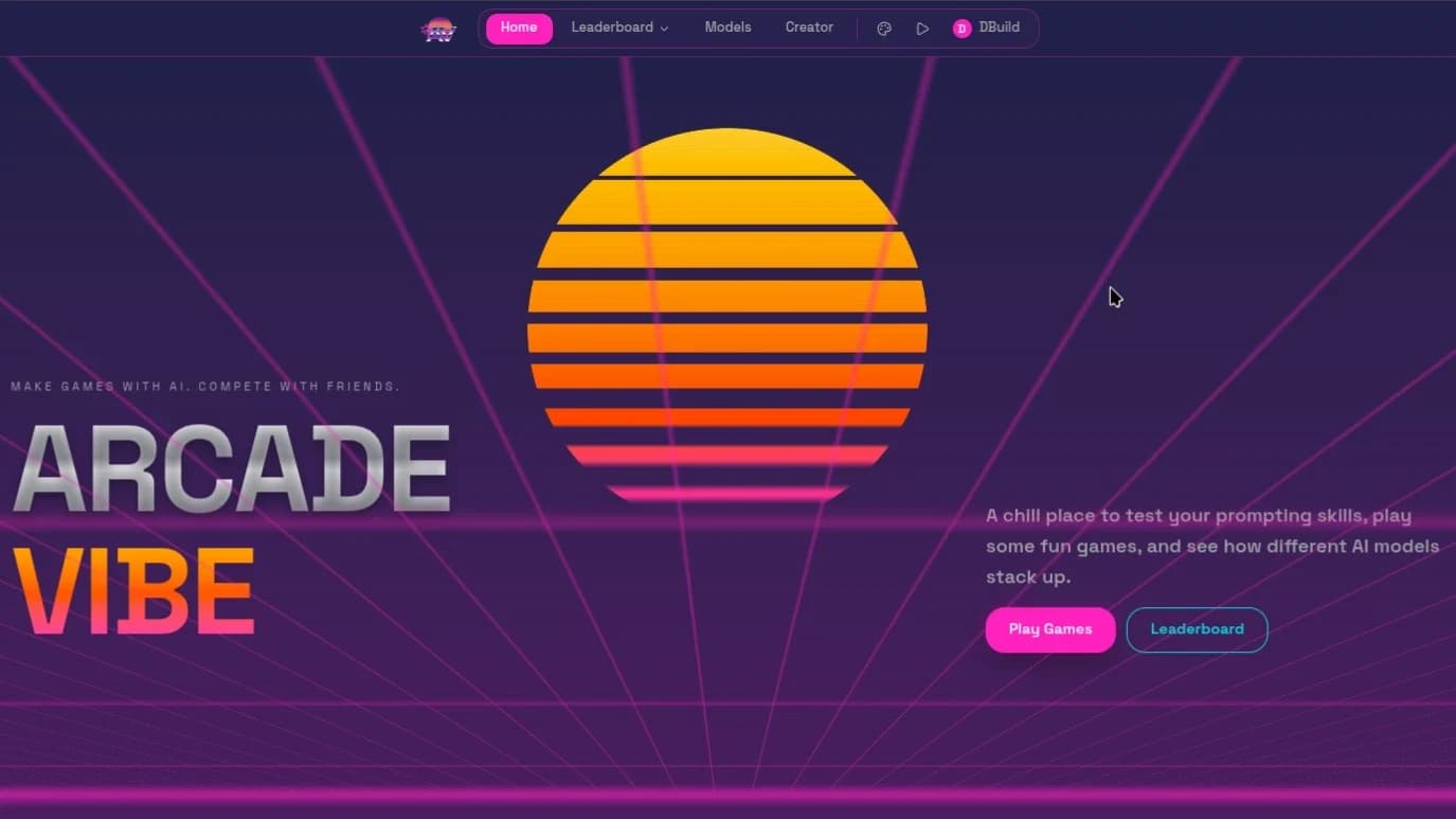 Arcade Vibe website preview