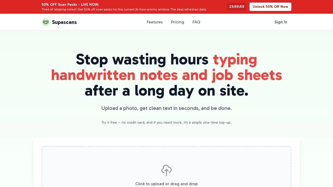 Supascans website preview