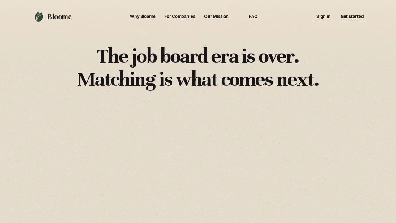 Bloome website preview