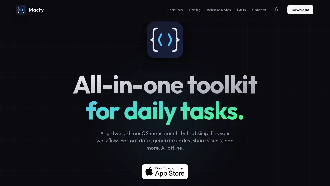 Macty website preview