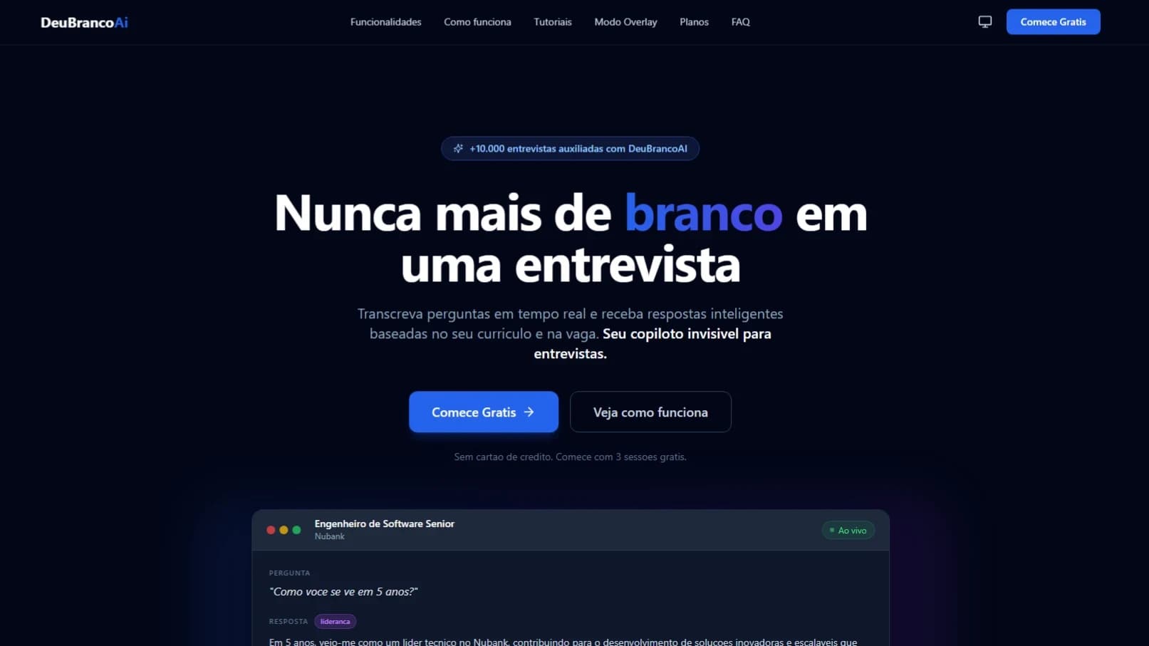 DeuBrancoAi website preview