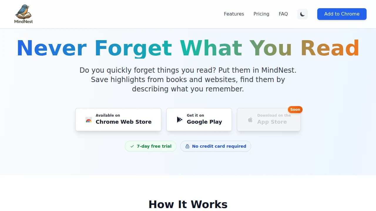 MindNest website preview