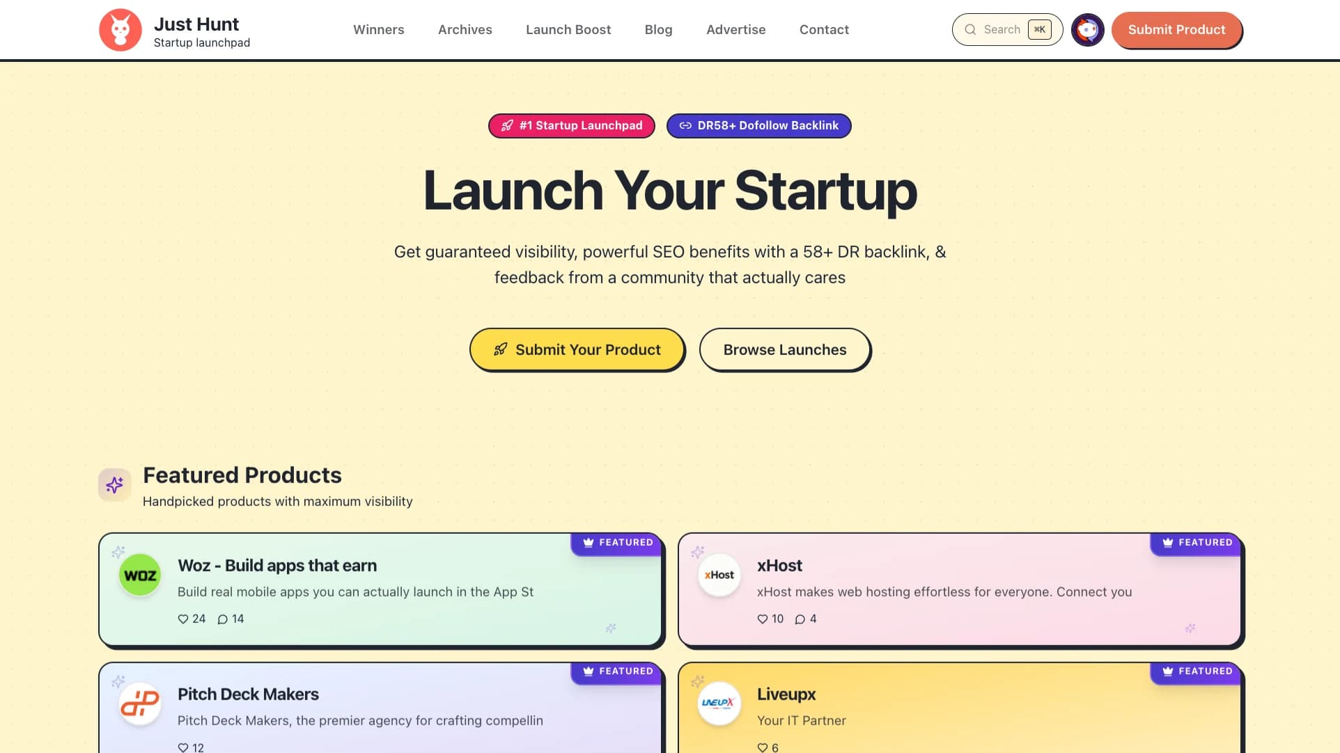 Just Hunt website preview