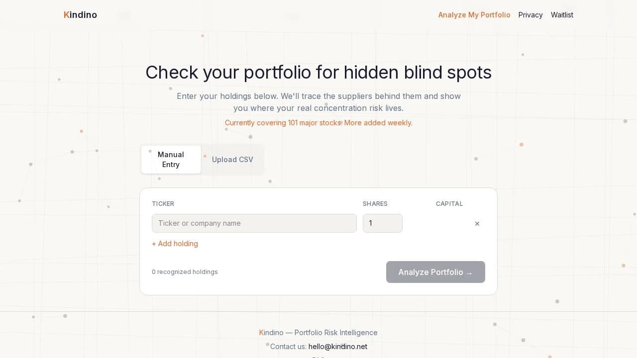 Kindino website preview