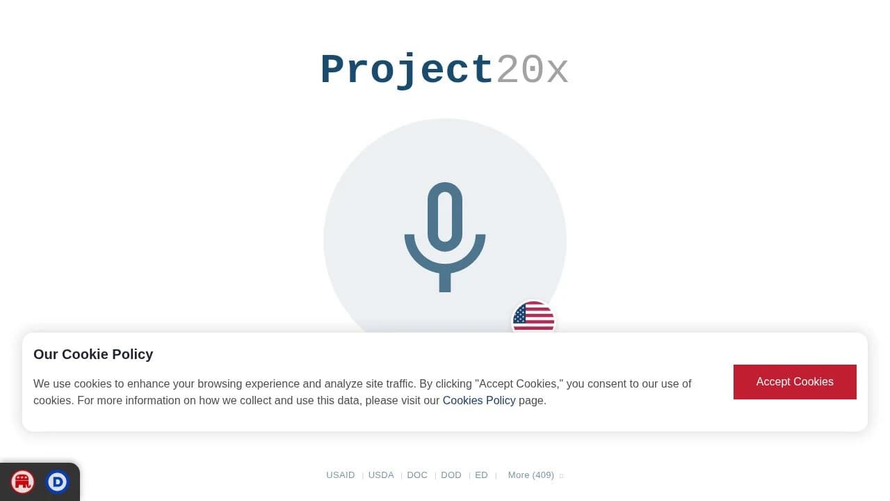 Project20x website preview
