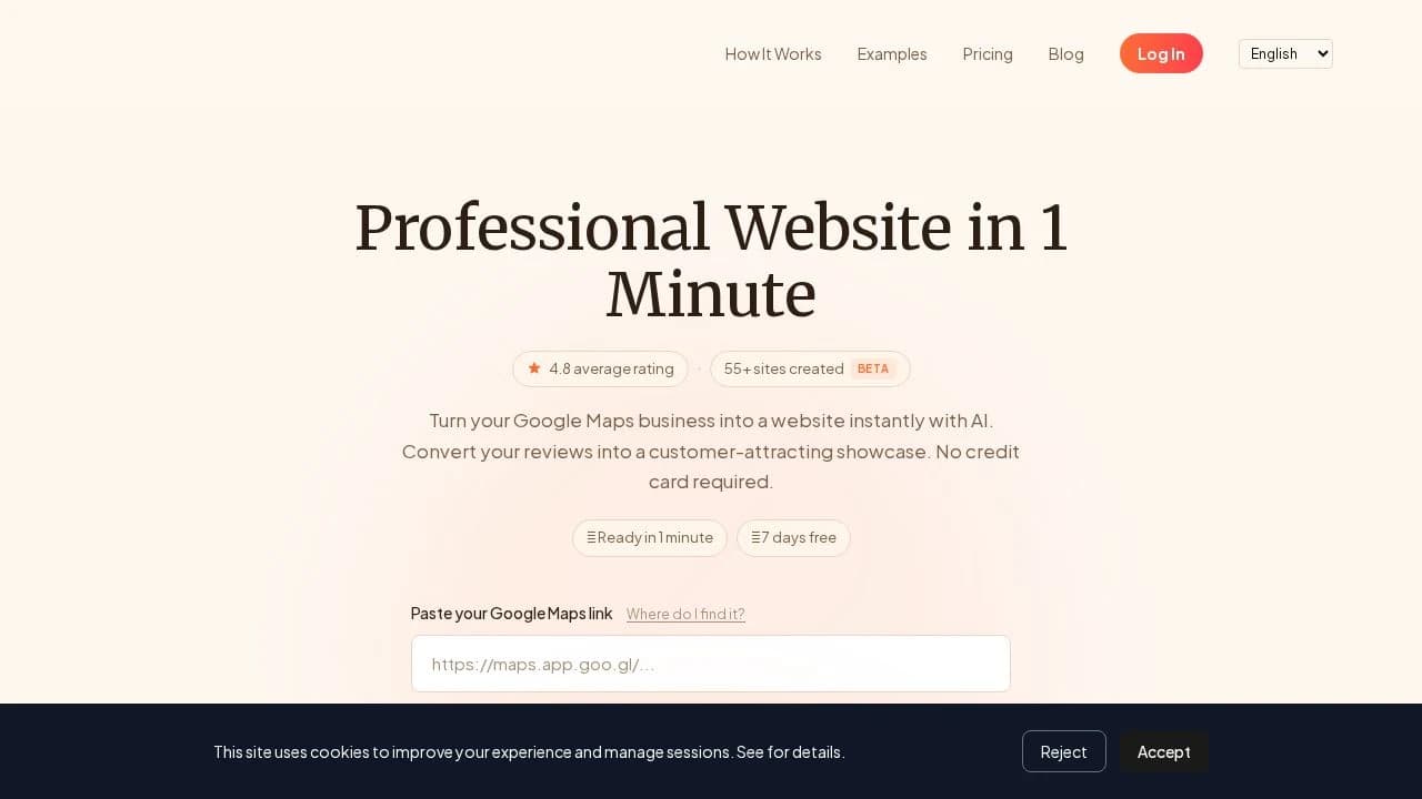 Place To site website preview