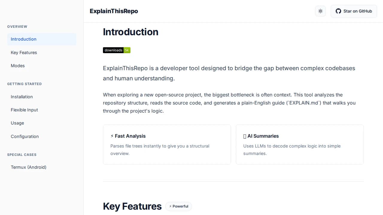ExplainThisRepo website preview