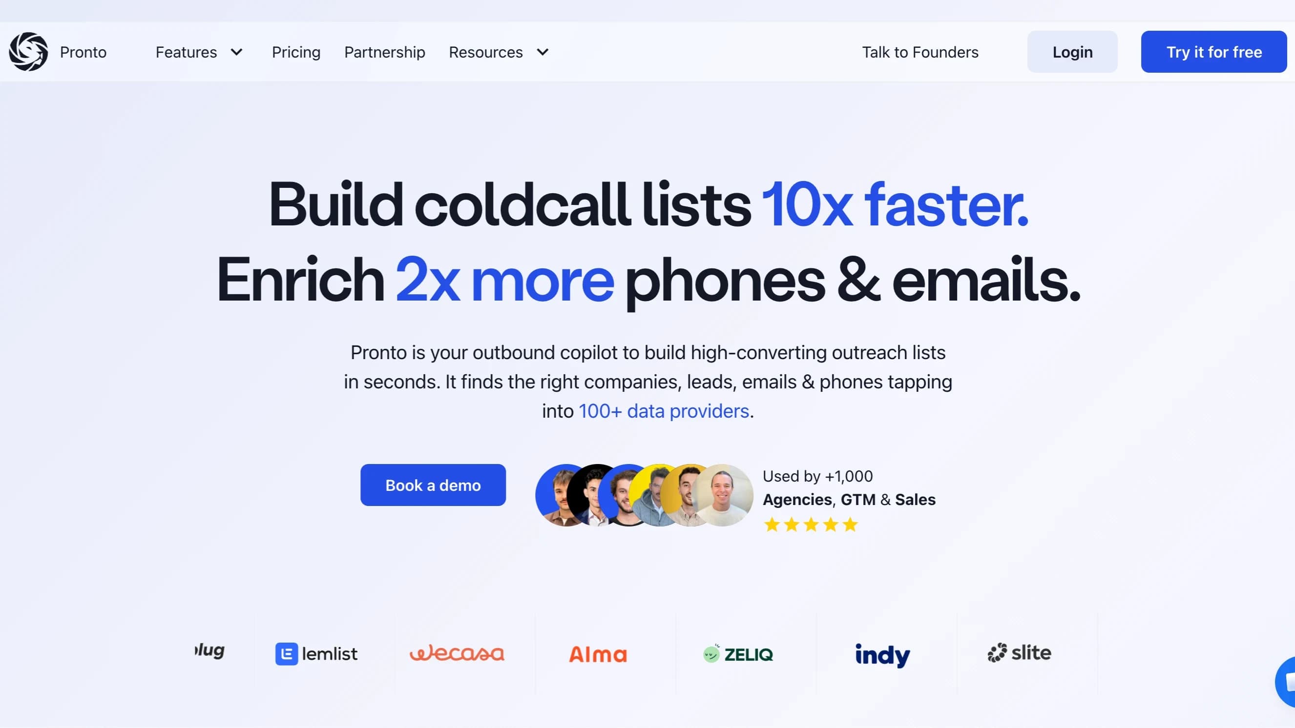 Prontohq website preview