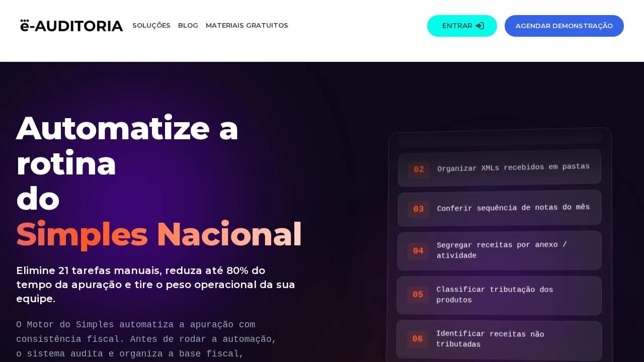 e-Auditoria website preview