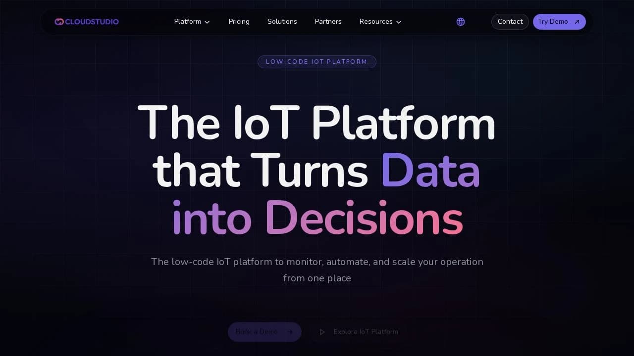 Cloud Studio IoT website preview