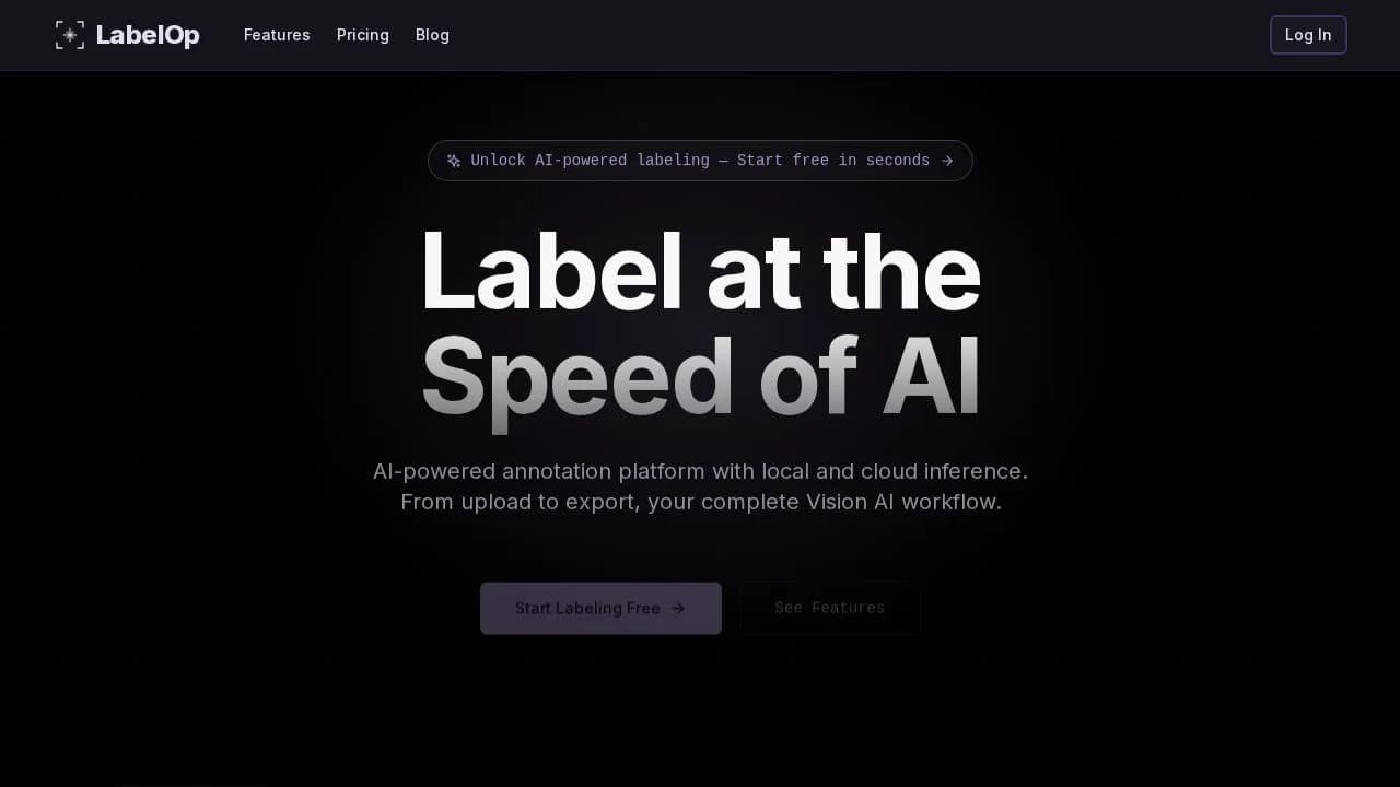 LabelOp website preview