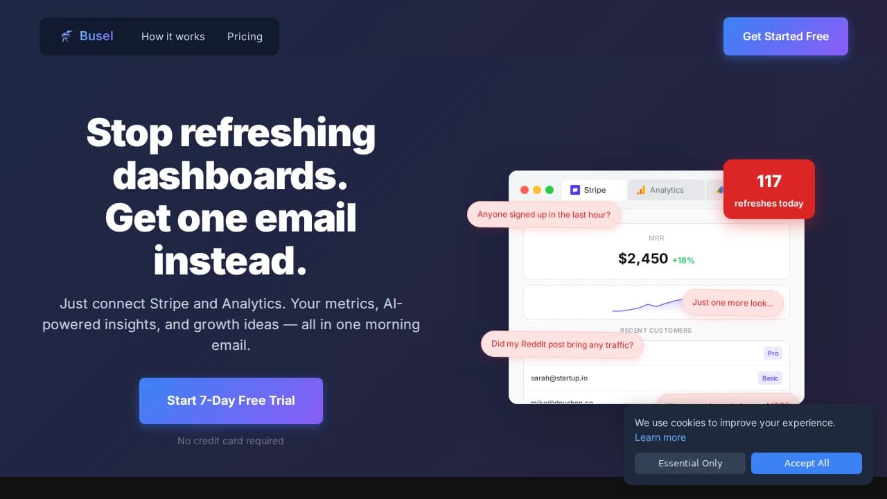 Busel.ai website preview