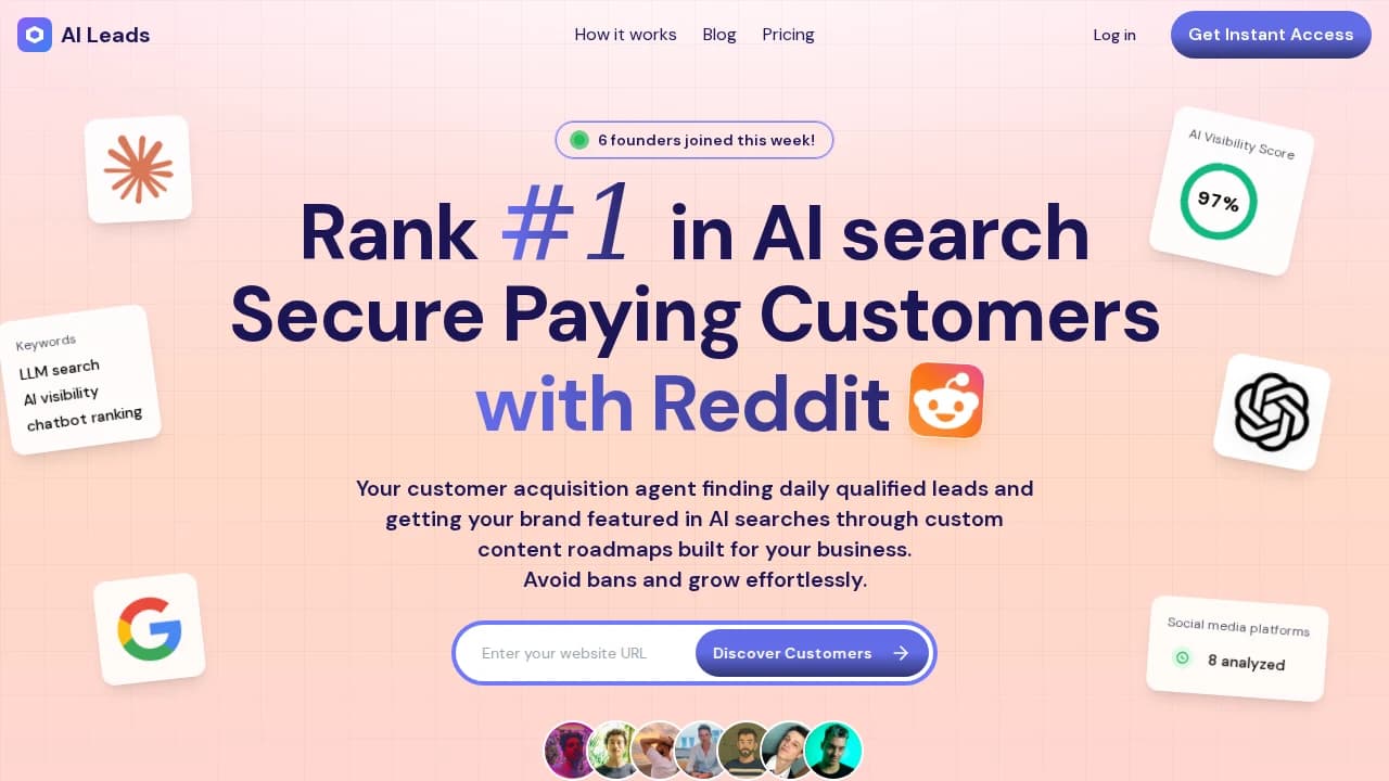AiLeads website preview