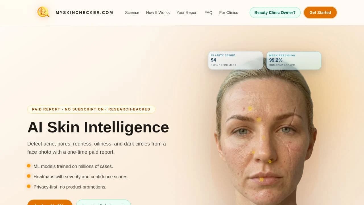My Skin Checker website preview