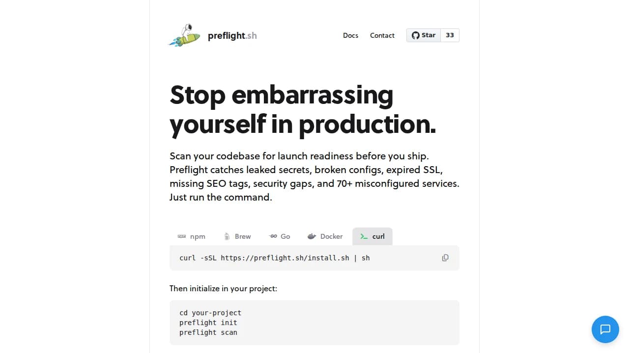 Preflight.sh preview