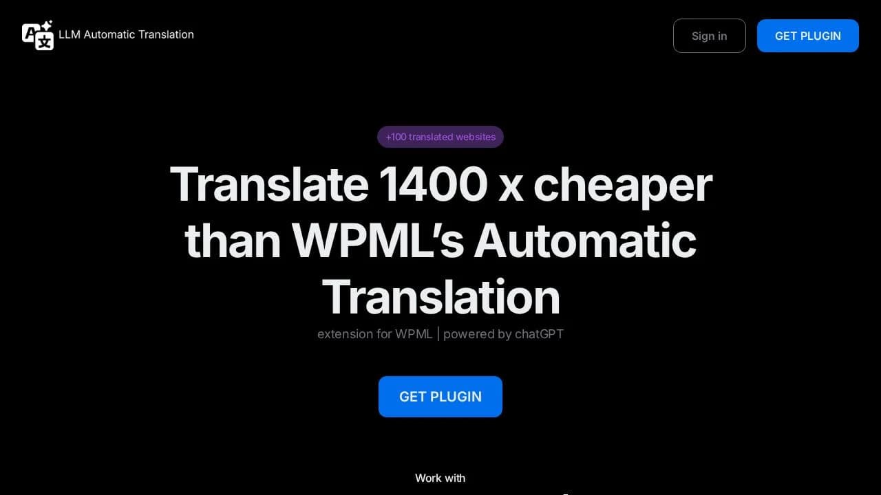 LLM Automatic Transl website preview