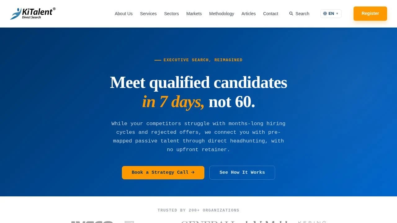 KiTalent website preview