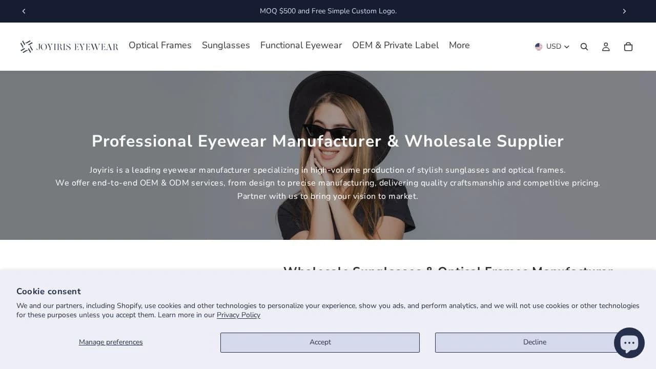 Joyiris Eyewear website preview