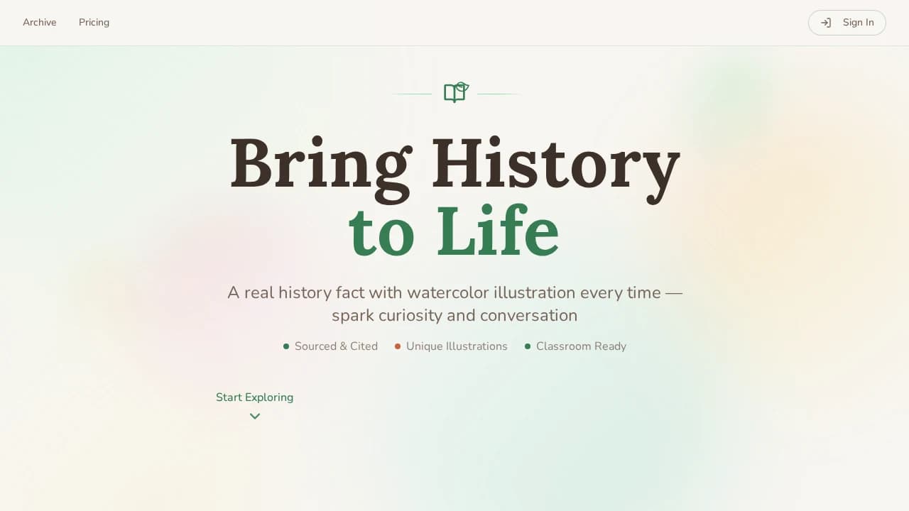 HistoryFactGenerator.xyz preview