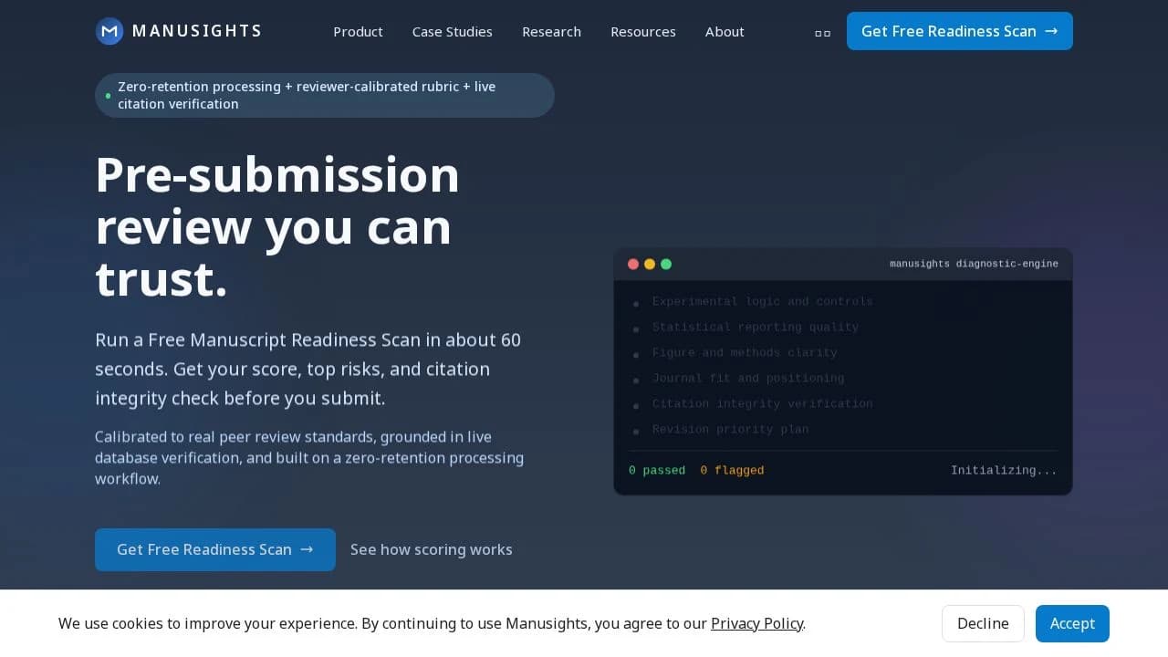 Manusights website preview
