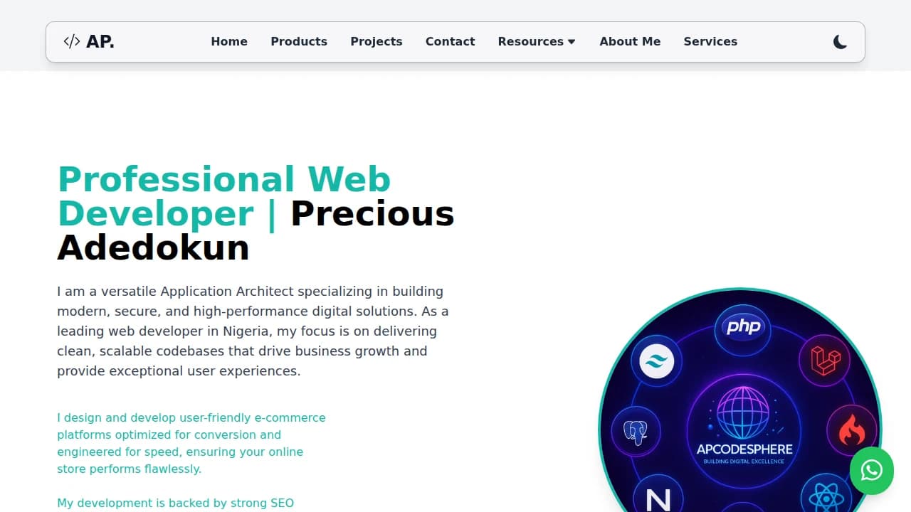preciousadedokun.com.ng website preview