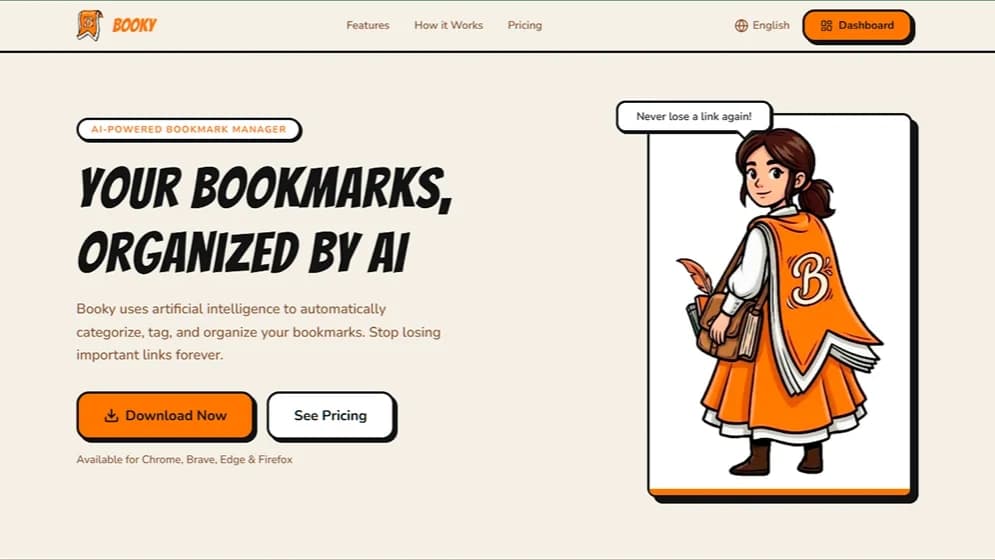 Booky website preview