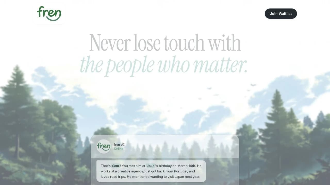 fren website preview