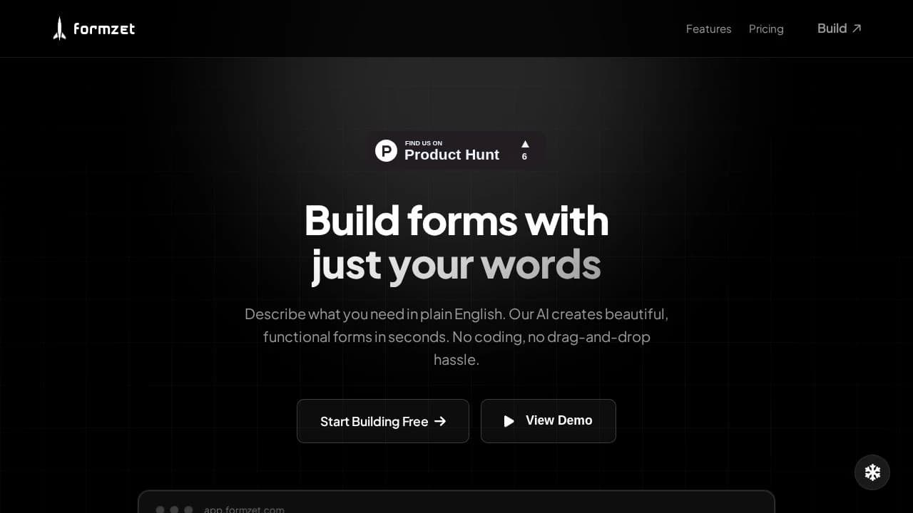 Formzet website preview