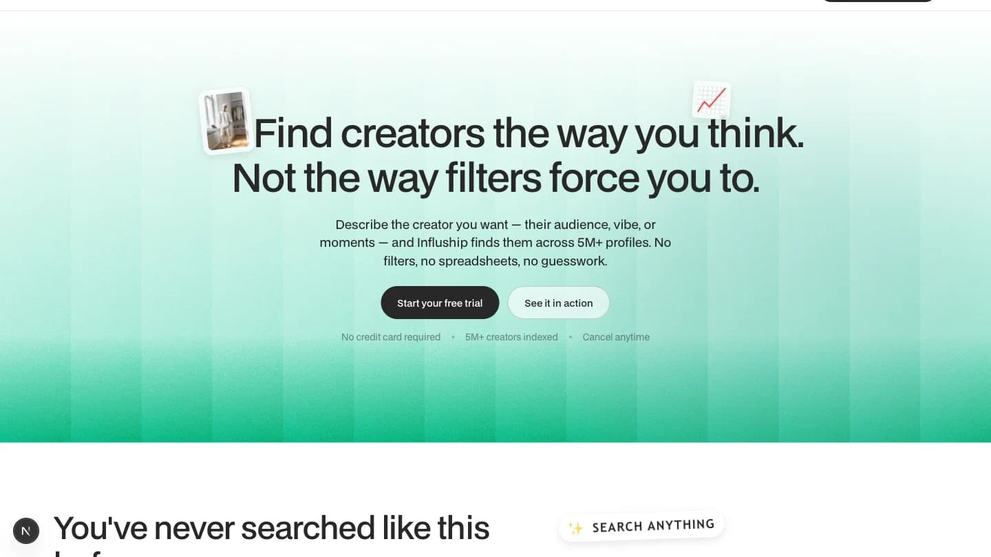 Influship website preview