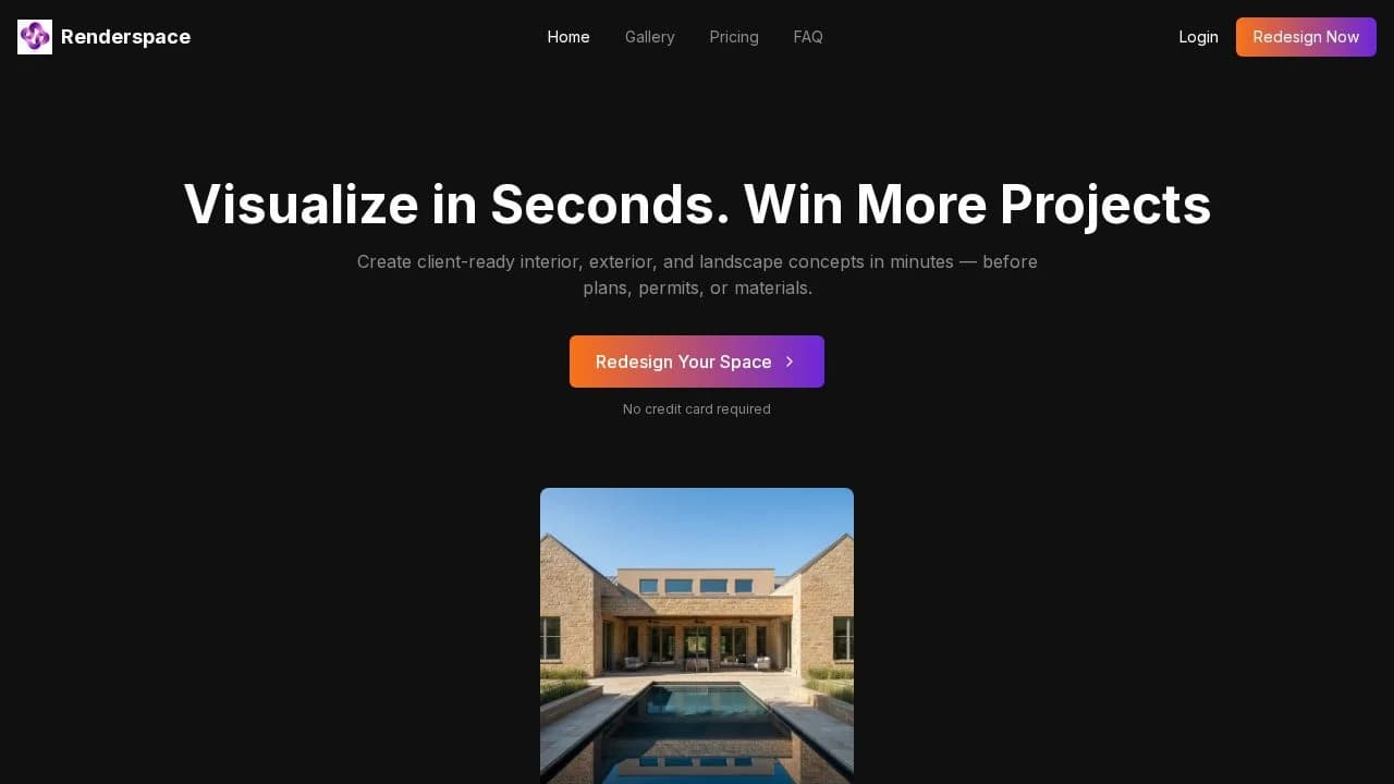 Renderspace Ai website preview