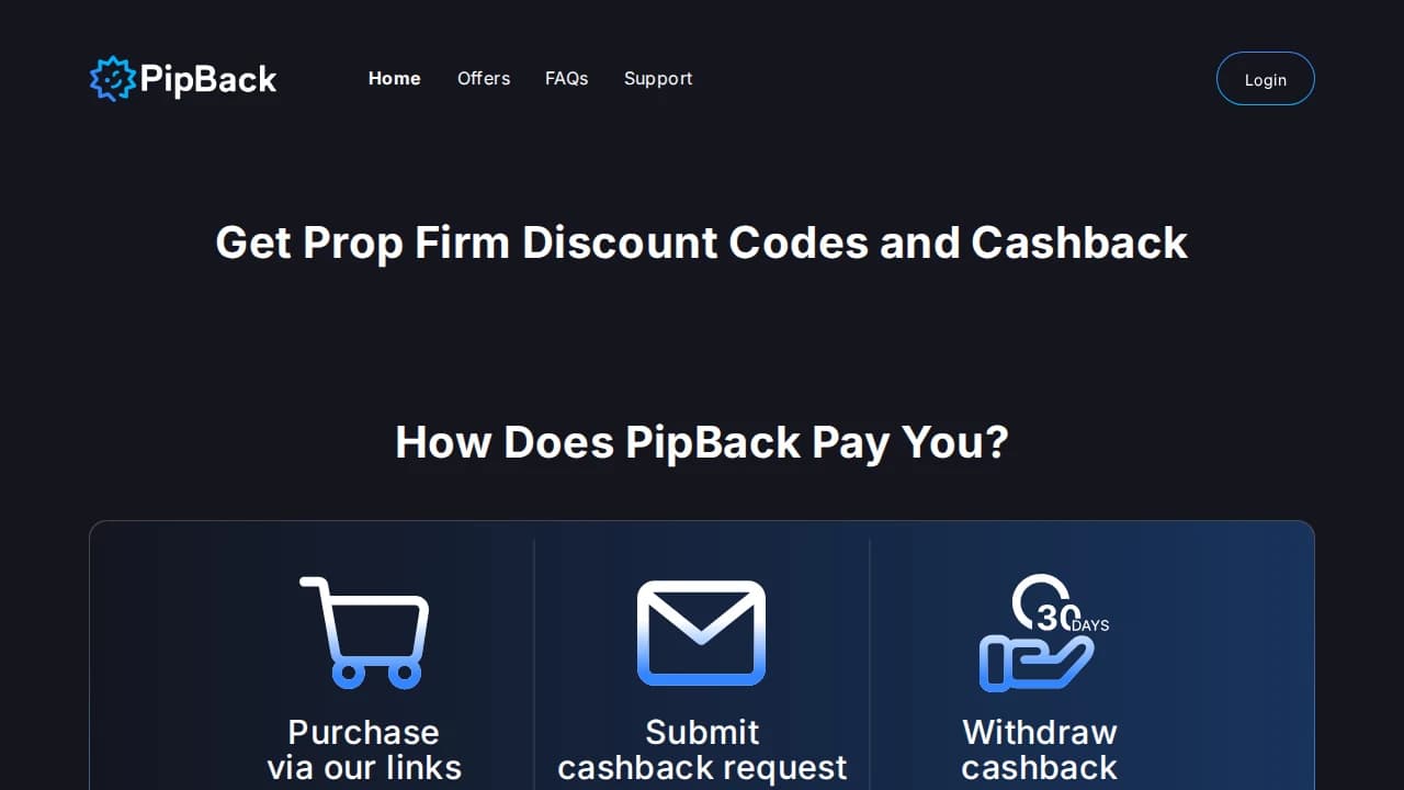 PipBack website preview