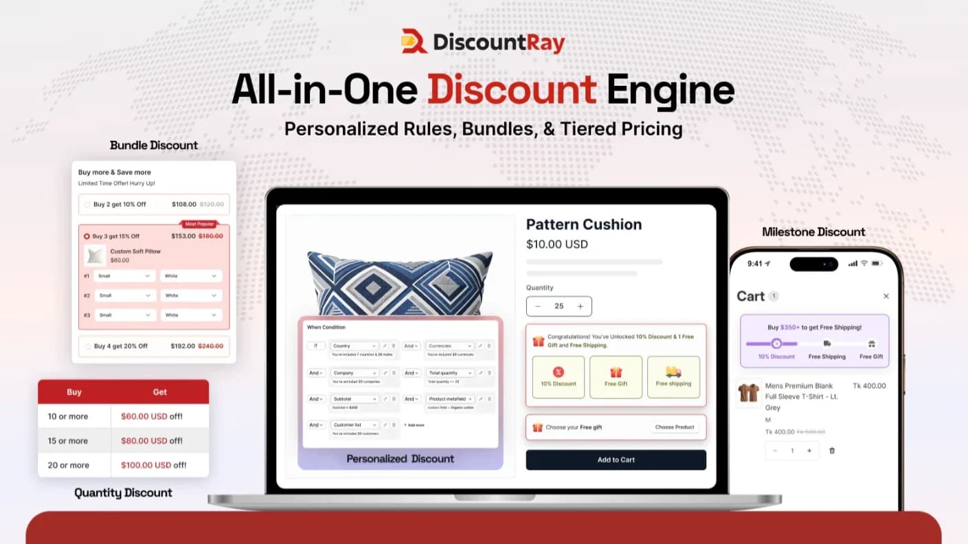DiscountRay‑Custom Price preview