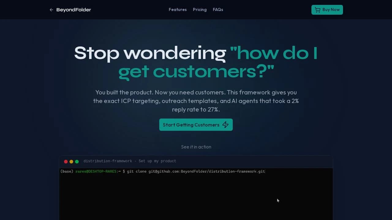Distribution Framework website preview