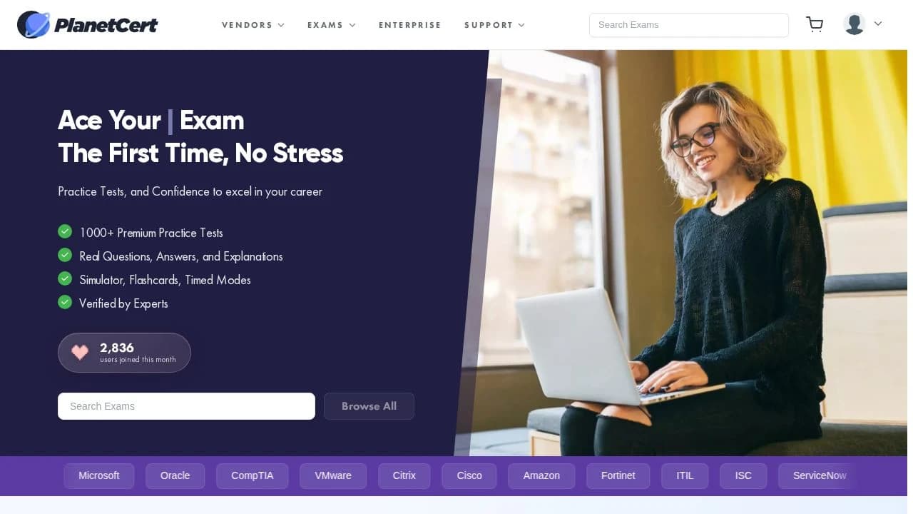 Planet Cert website preview