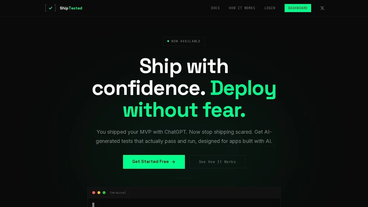 ShipTested website preview