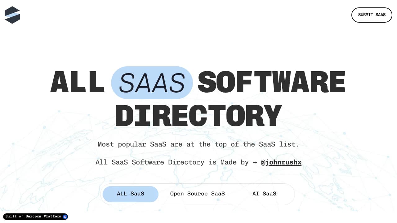 All SaaS Software website preview