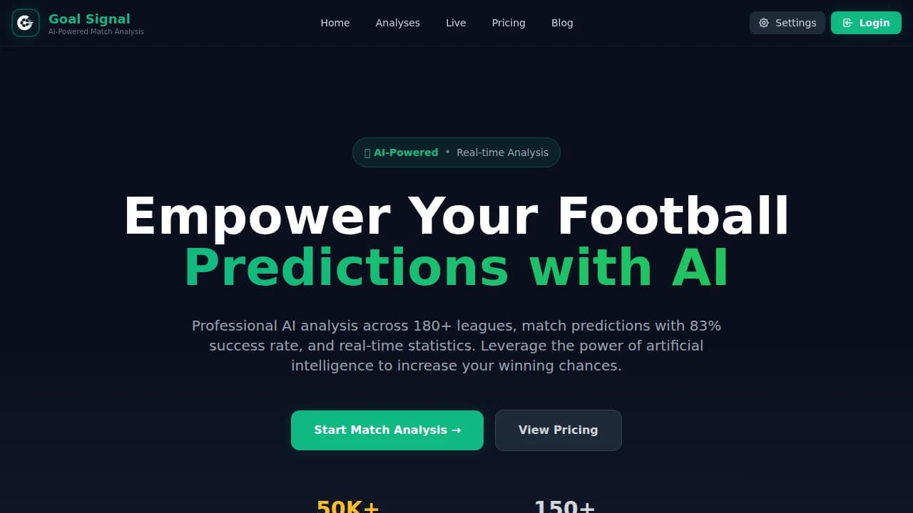 Goal Signal website preview