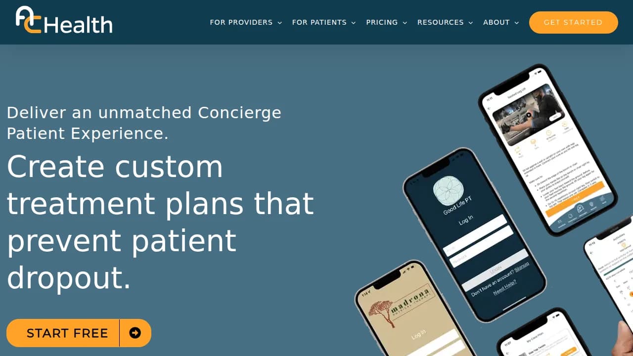 AC Health website preview