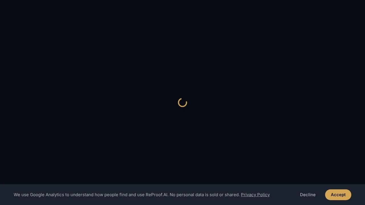 Reproof AI website preview