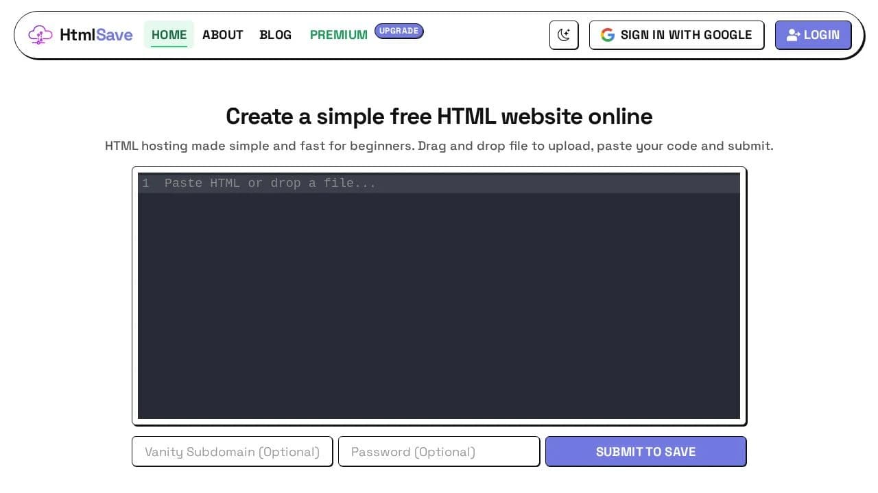 HtmlSave website preview