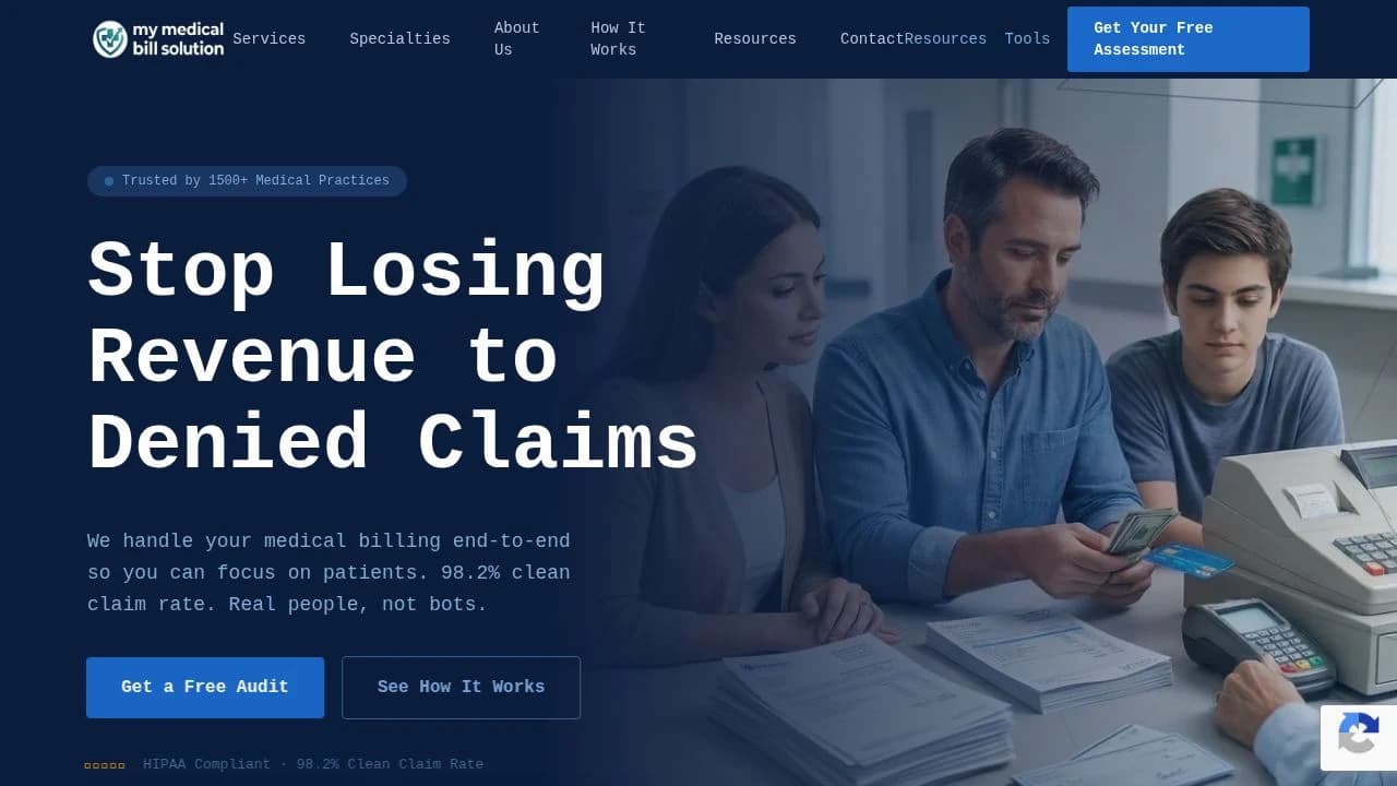 My Medical Billing Solution website preview