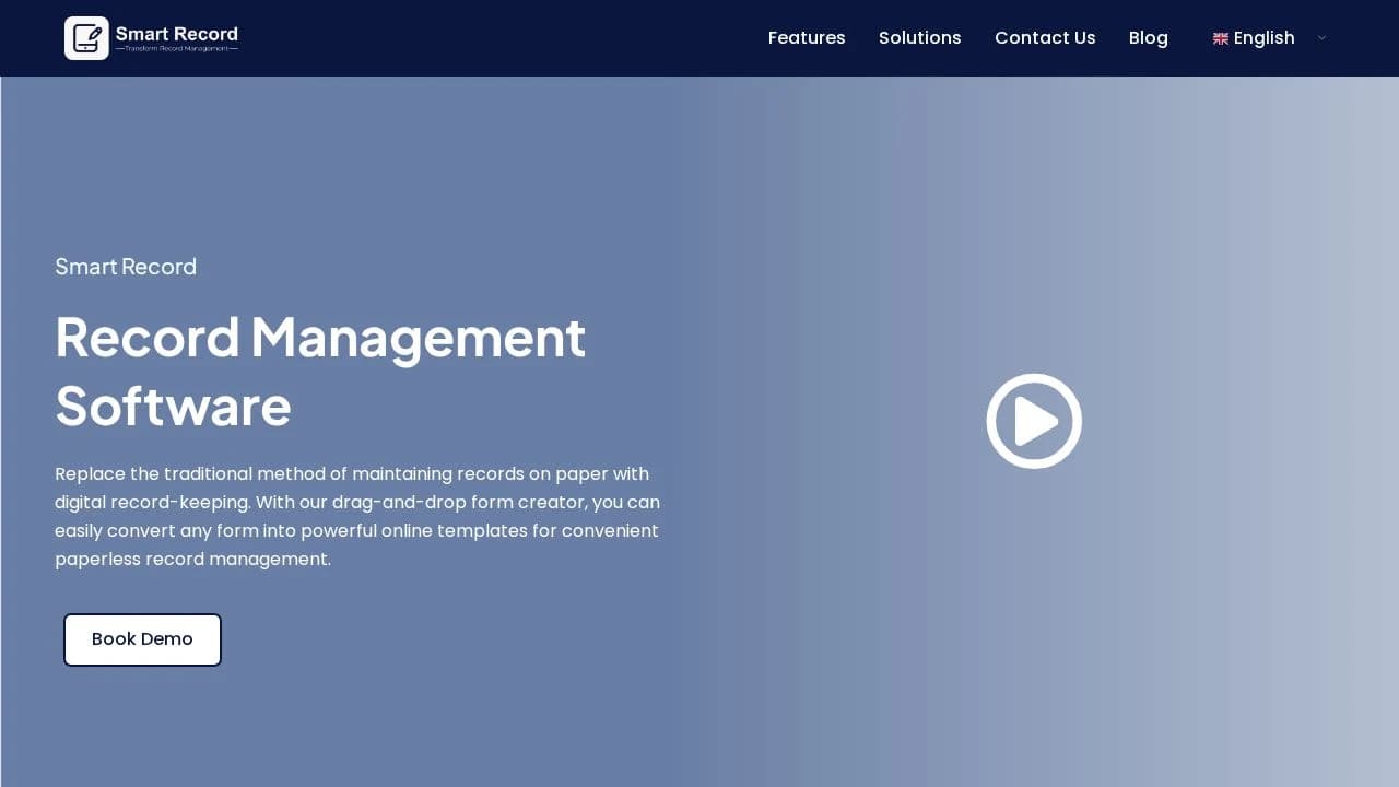 Smart Record website preview